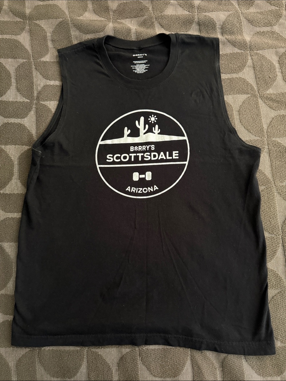Barry’s Scottsdale Black Sleeveless Graphic Tank